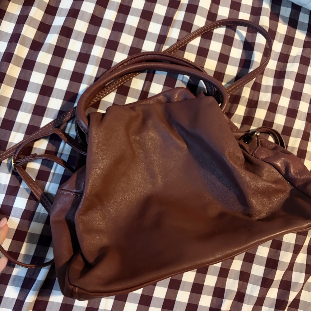 HOBO Plum Leather Dumpling Crossbody